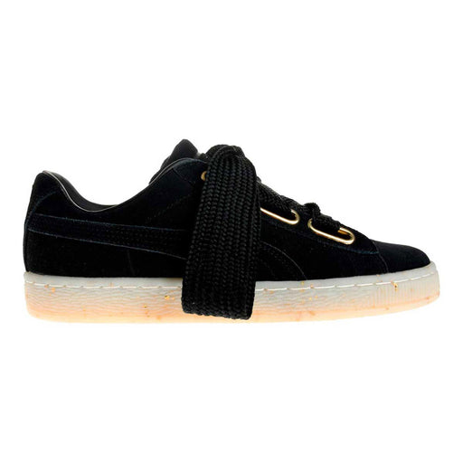 Tenis Mujer Puma Suede Heart Pebble Negro - Look Sport 