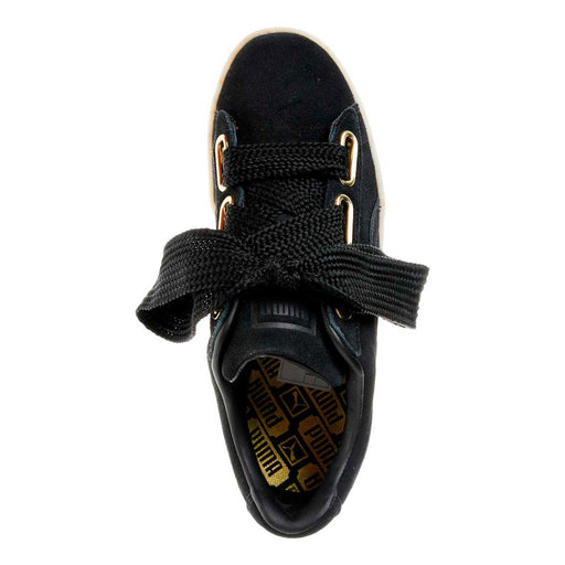 Tenis Mujer Puma Suede Heart Pebble Negro - Look Sport 