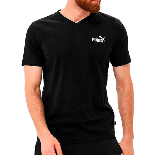 Playera Puma Hombre Negro Ess V Neck Tee 85242101 - Look Sport 